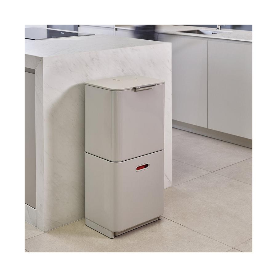 Joseph Joseph Totem 60L Waste & Recycling Bin Stone Stone