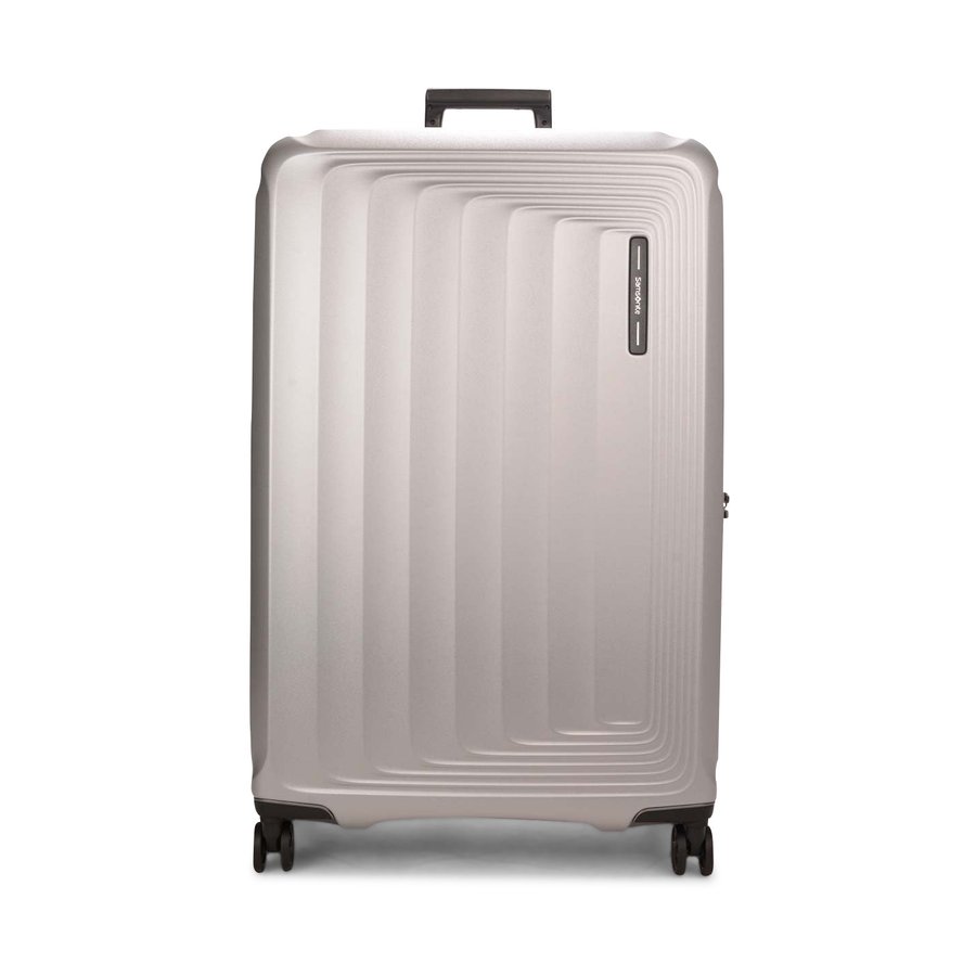 Samsonite Nuon 81cm Hardside Checked Suitcase Matte Silver Matte Silver