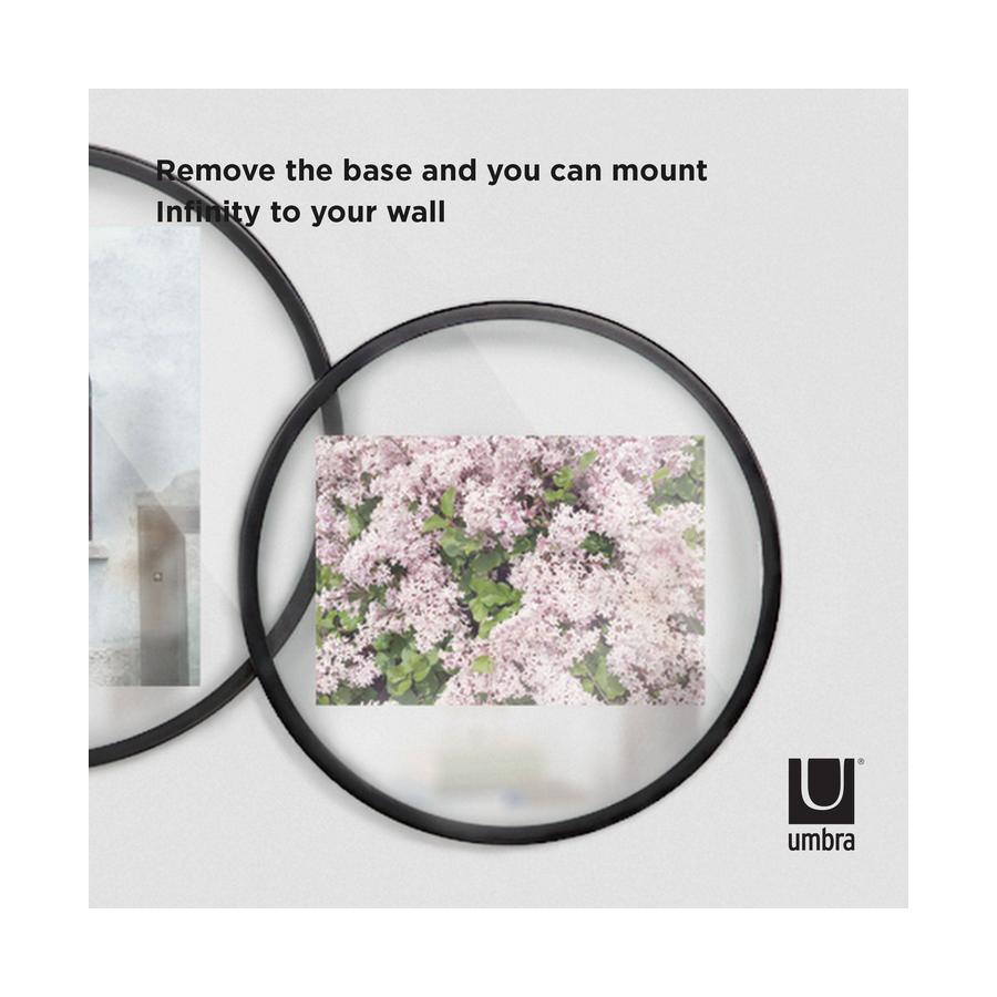 Umbra Infinity Floating Round Picture Frame - 10cm x 15cm Black Black