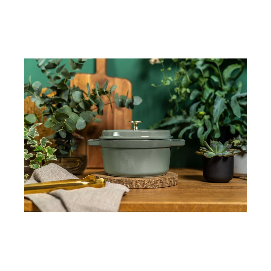 Staub 26cm (5.2L) Round Cocotte Eucalyptus Eucalyptus