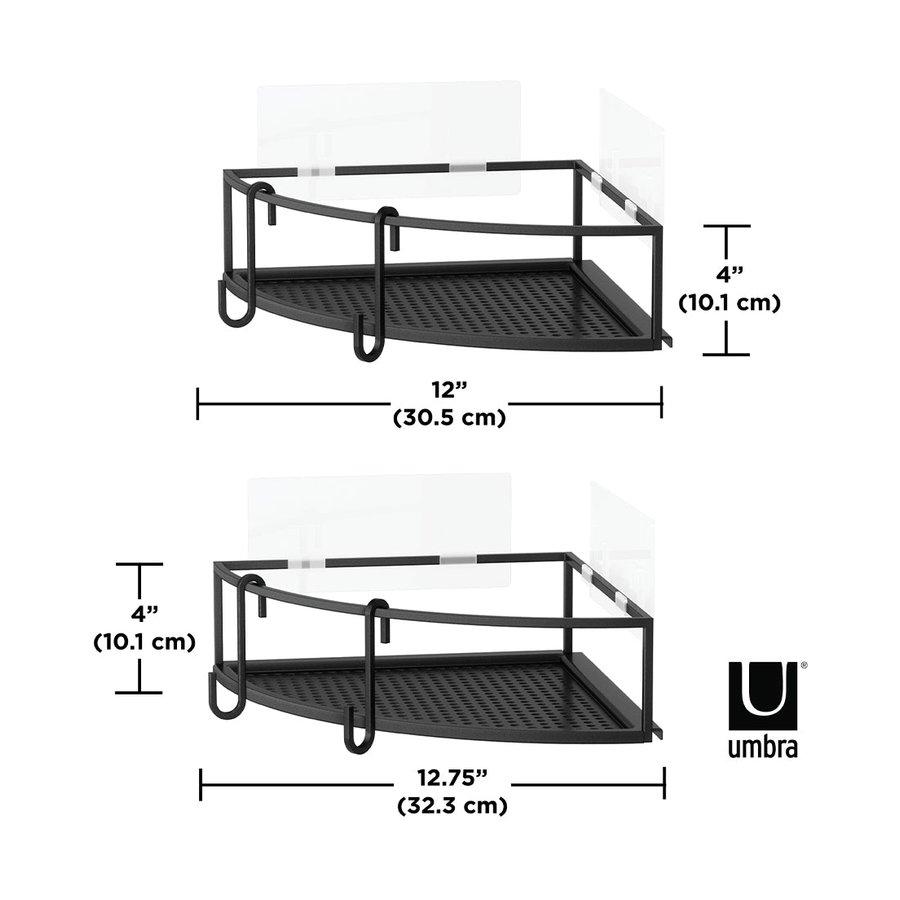 Umbra Cubiko Corner Bins (Set of 2) Black Black
