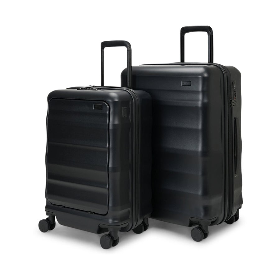 Explorer Luna-Air 55cm Front Access & 63cm Hardside Luggage Set Black Black