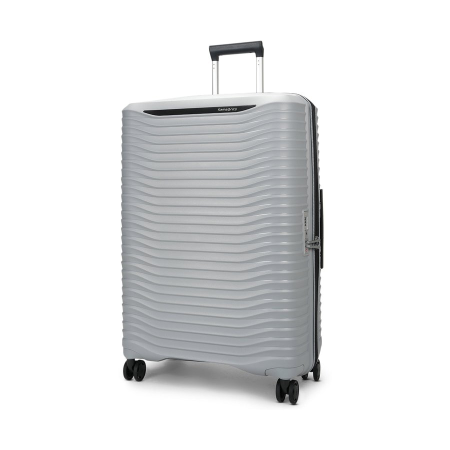 Samsonite Upscape 75cm Hardside Checked Suitcase Platinum Platinum
