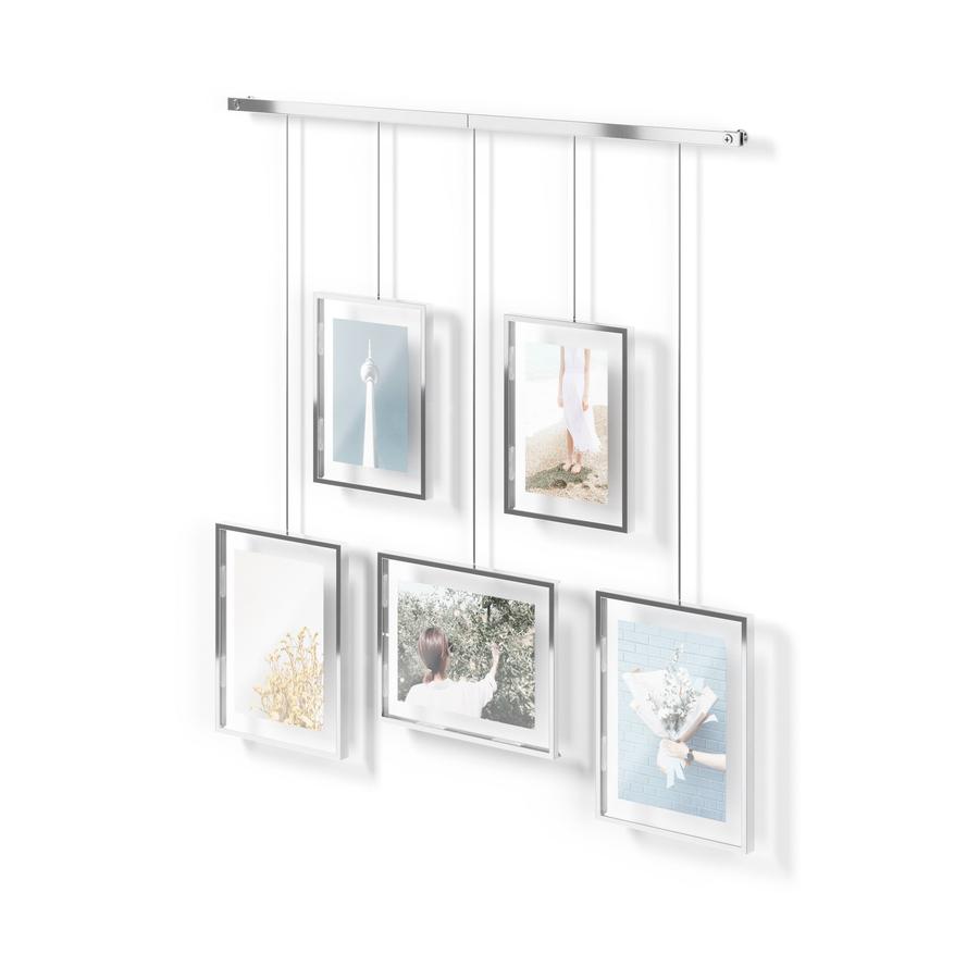 Umbra Exhibit Wall Picture Frames (Set of 5) Chrome Chrome