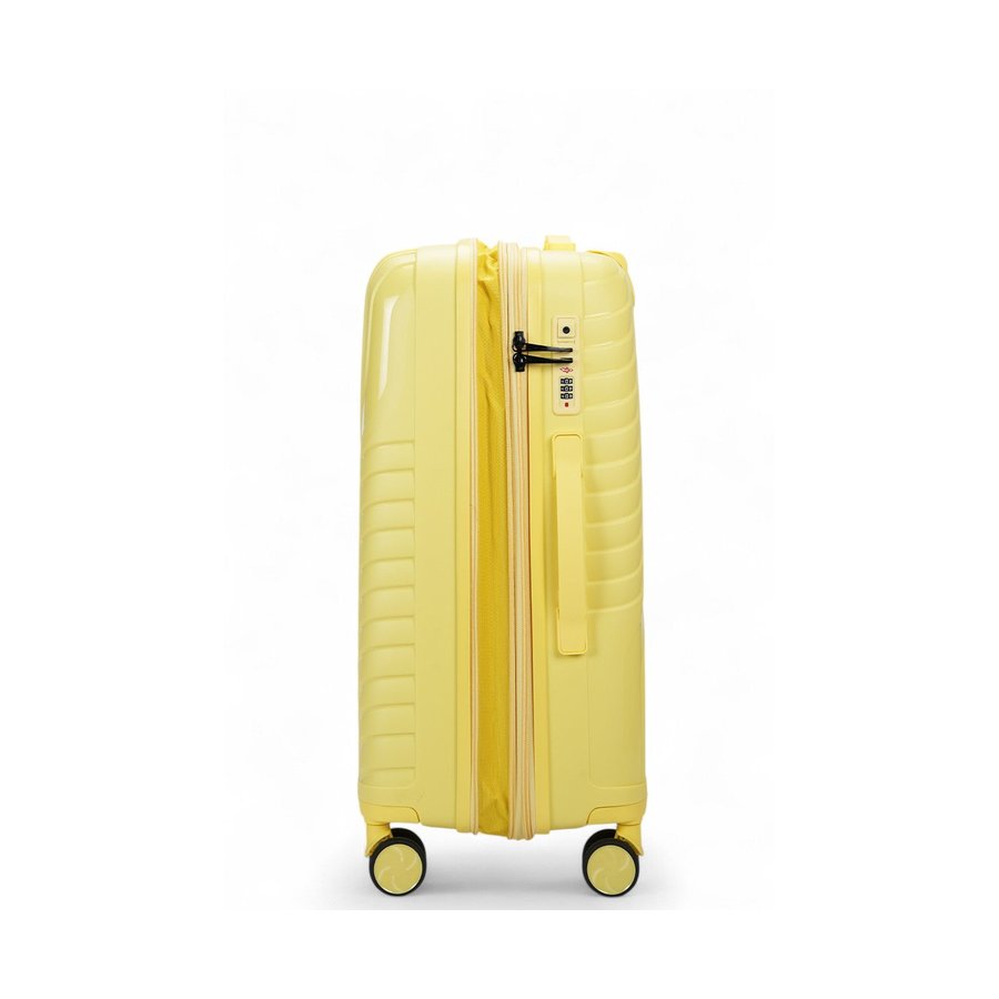 Nomad Journey 66cm Hardside Checked Suitcase Yellow Yellow