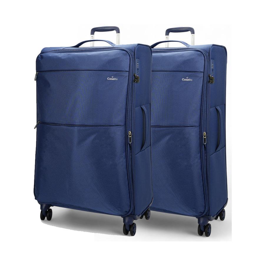 Caselite Ultra 80cm & 80cm Softside Luggage Set Navy Navy