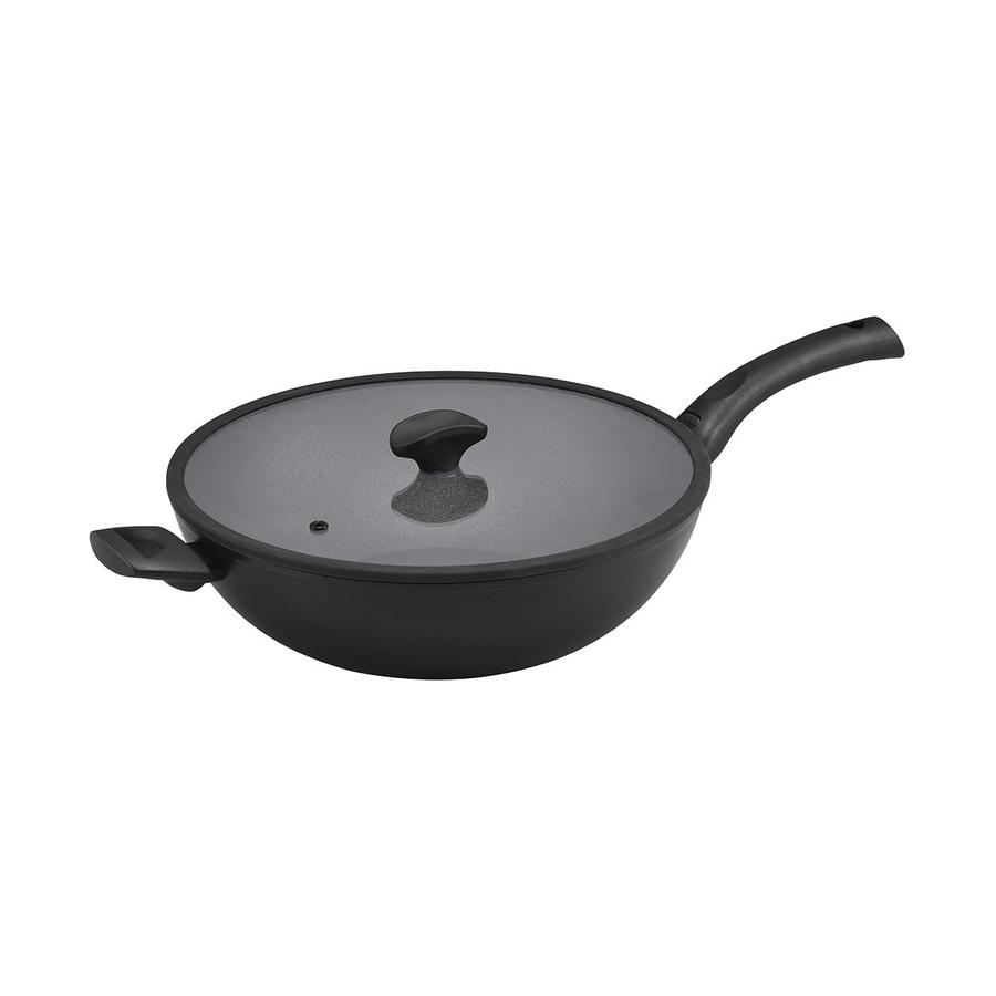 Essteele Per Salute 32cm Covered Stirfry Pan Black Black