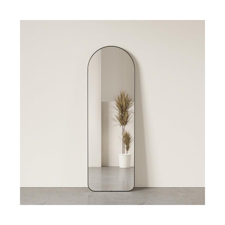 Umbra Hubba Arched Leaning Mirror (157cm x 50cm) Metallic Titanium Metallic Titanium