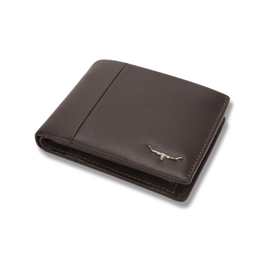 RM Williams Leather Wallet with Coin Pocket Brown Brown