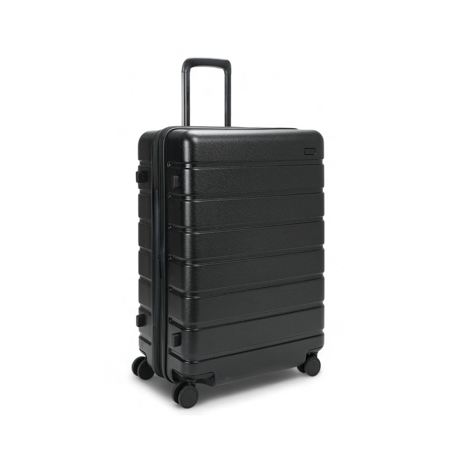 Explorer Arlo Pro 65cm Hardside Expandable Checked Suitcase Black Black
