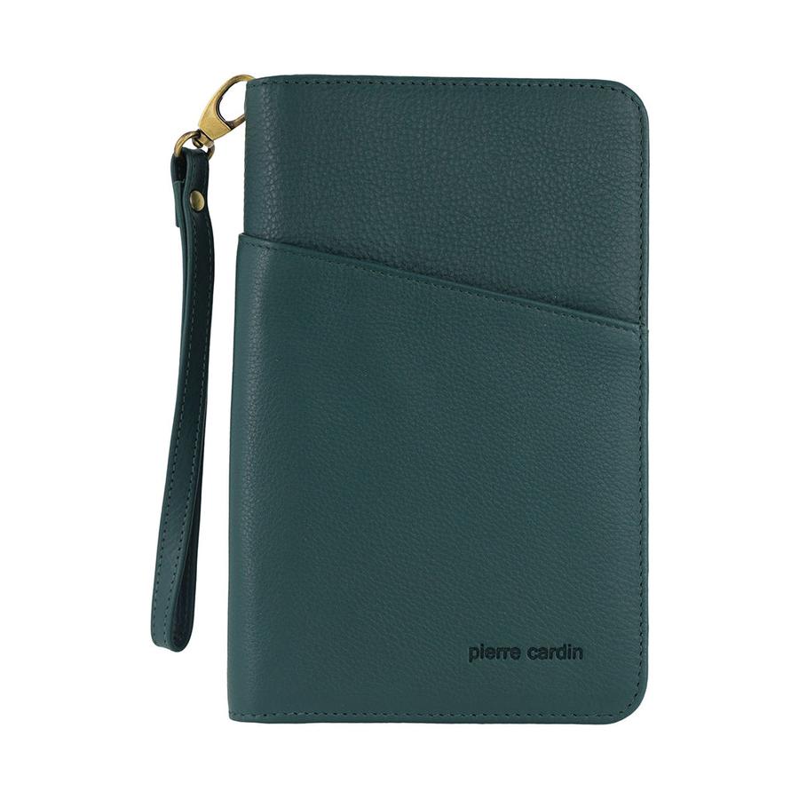 Pierre Cardin Amalie Italian Leather Passport Wallet Zirkon Zirkon