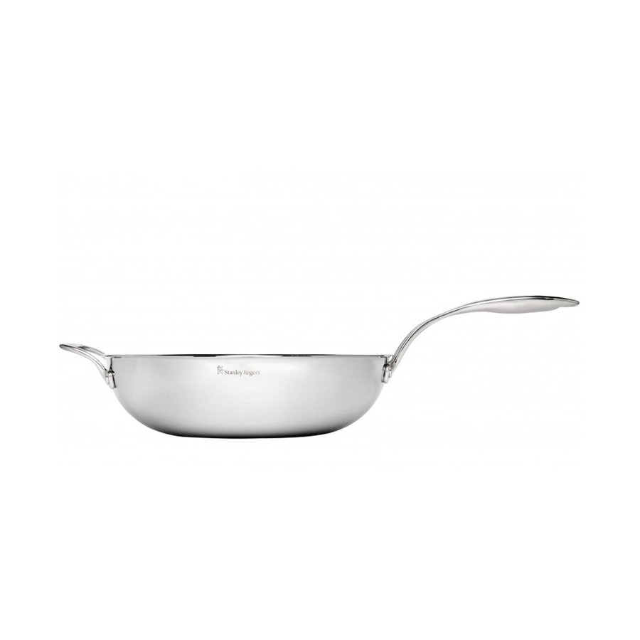 Stanley Rogers Matrix 32cm Non-Stick Wok Stainless Steel Stainless Steel