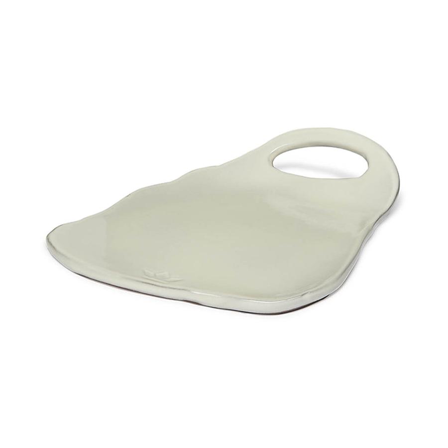 Dutch Deluxes Organic Ted Ceramic Board Plate White White