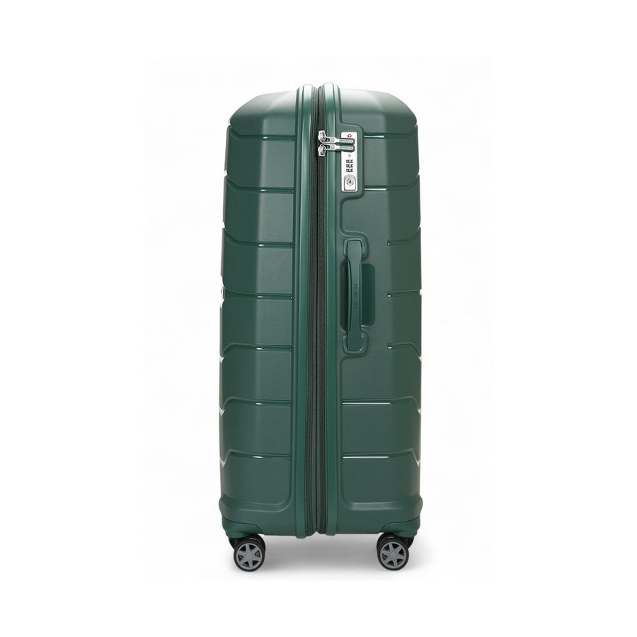 Samsonite Oc2lite 81cm Hardside Checked Suitcase Hunter Green Hunter Green