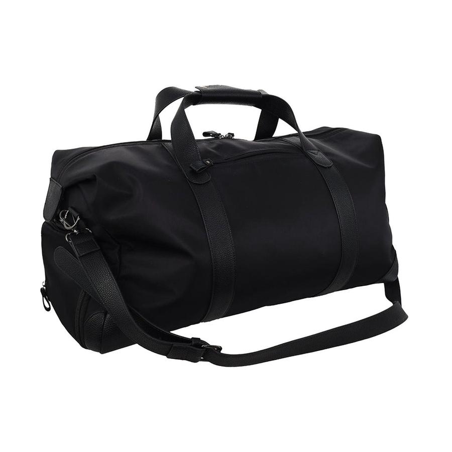Pierre Cardin Ambrose Unisex Nylon Adventurous Overnight Bag Black Black