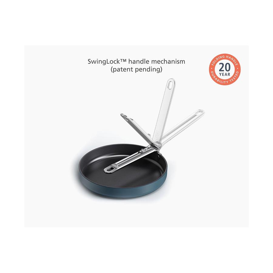 Joseph Joseph Space 2 Piece Non-Stick Frying Pan Set Midnight Blue Midnight Blue