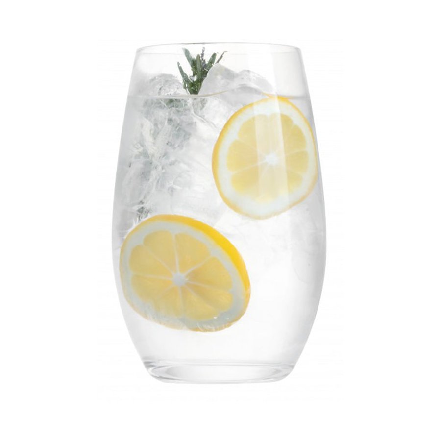 Luigi Bormioli Palace 445ml Crystal HiBall Glass Tumbler Set of 6 Clear Clear