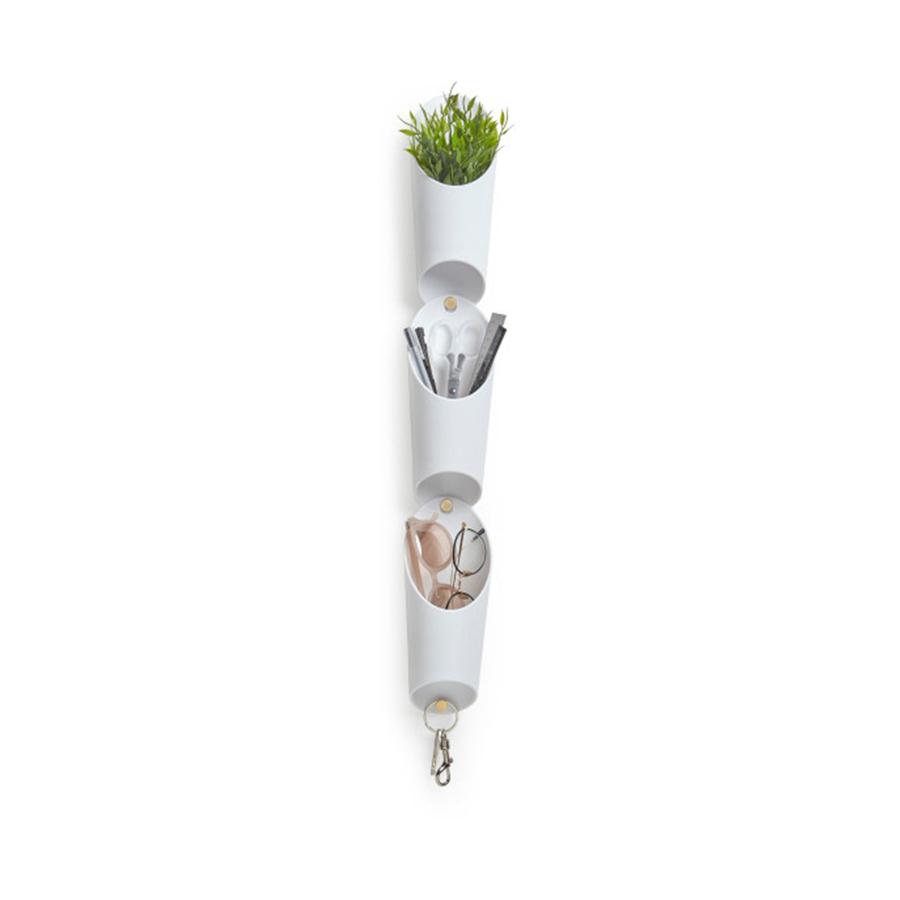 Umbra Floralink Wall Vessel White White