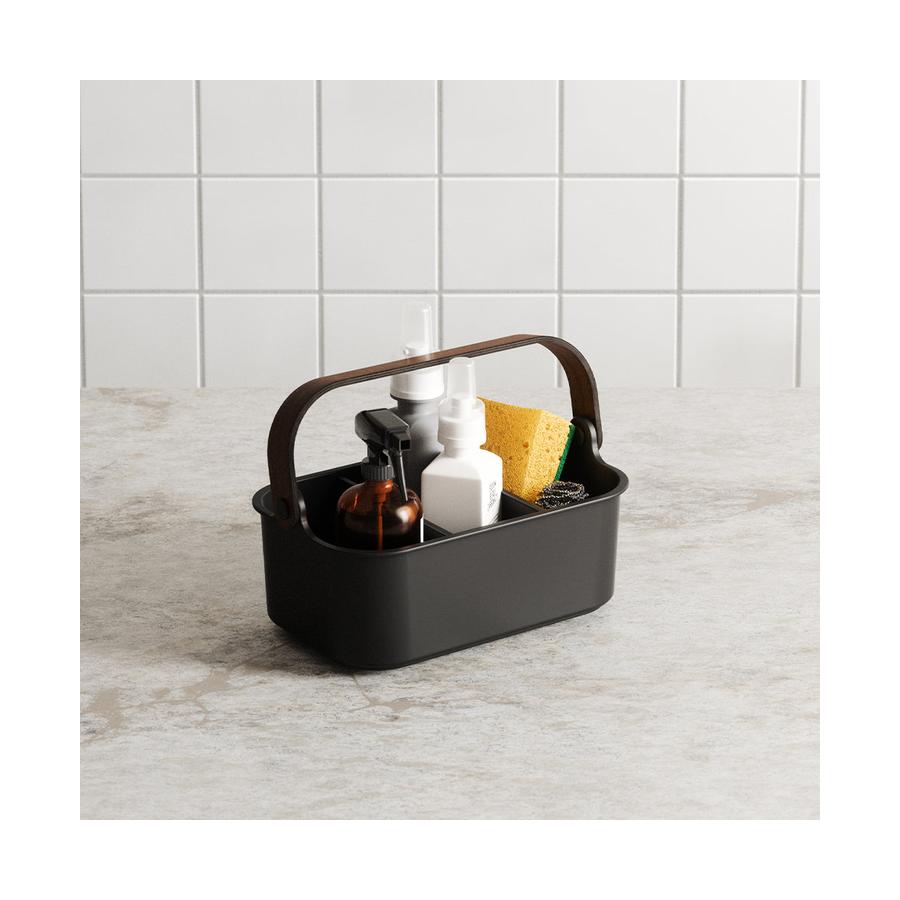 Umbra Bellwood Small Stackable Bin Black/Walnut Black/Walnut