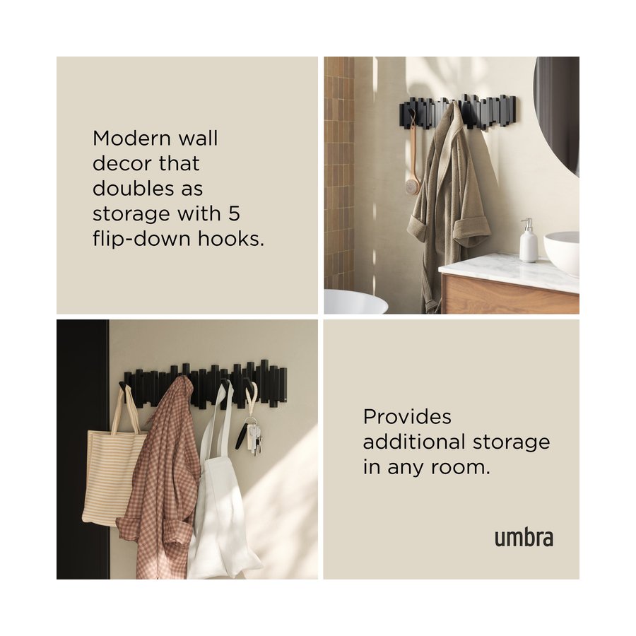 Umbra Sticks 8 Wall Hooks Black Black