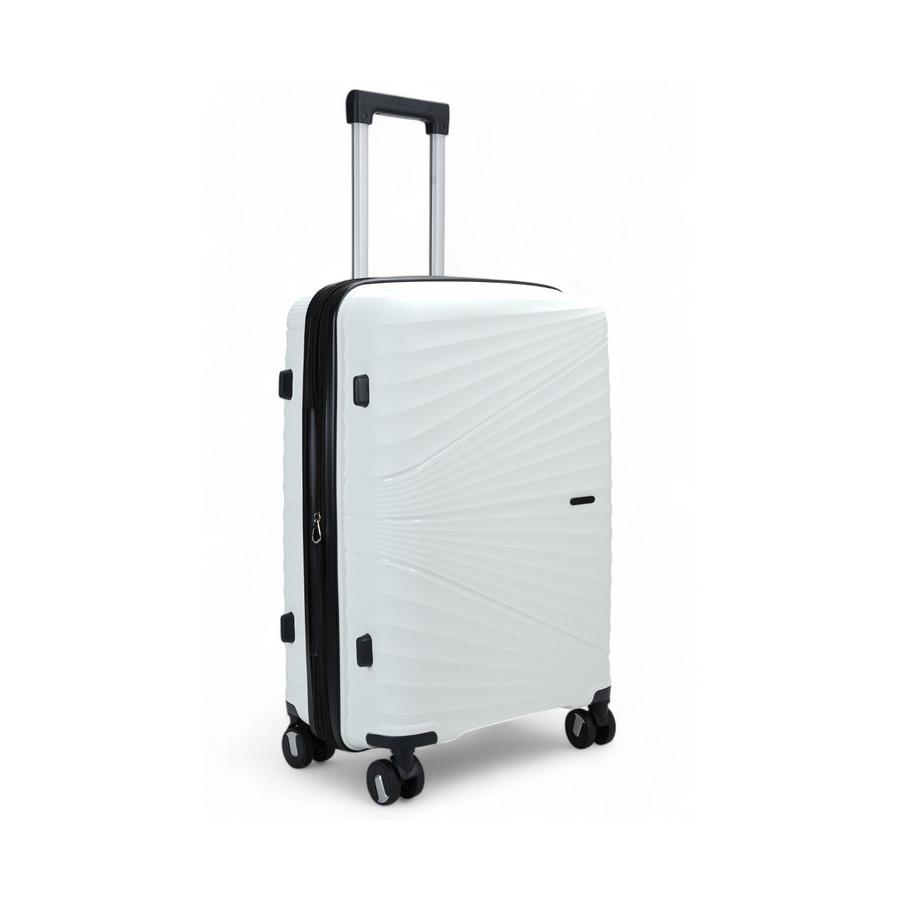 Nomad Aspire 65cm Hardside Checked Suitcase White White