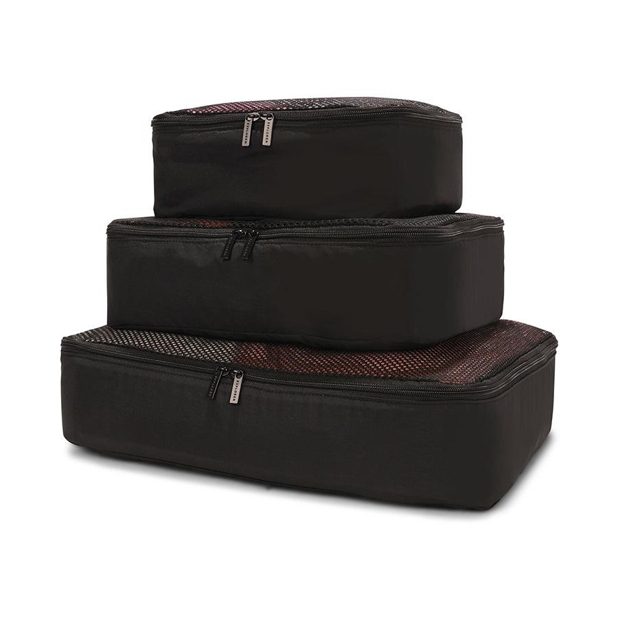 Square Packing Cubes (3 Pack) Black