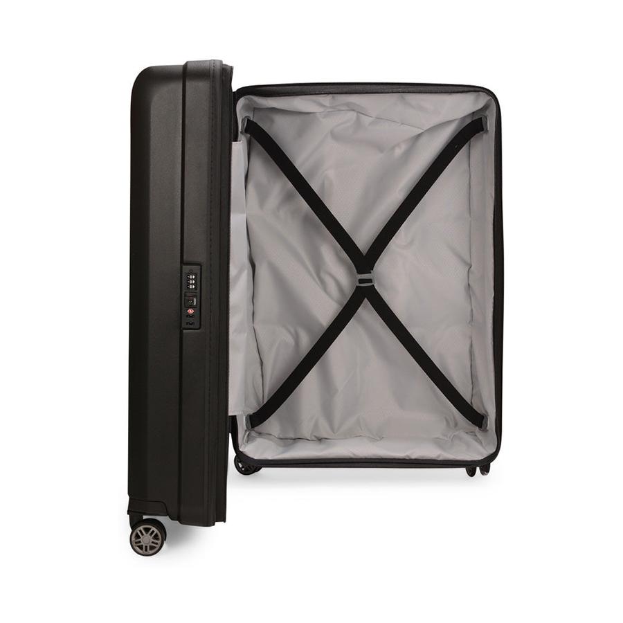 Samsonite Hi-Fi 75cm Hardside Checked Suitcase Black Black