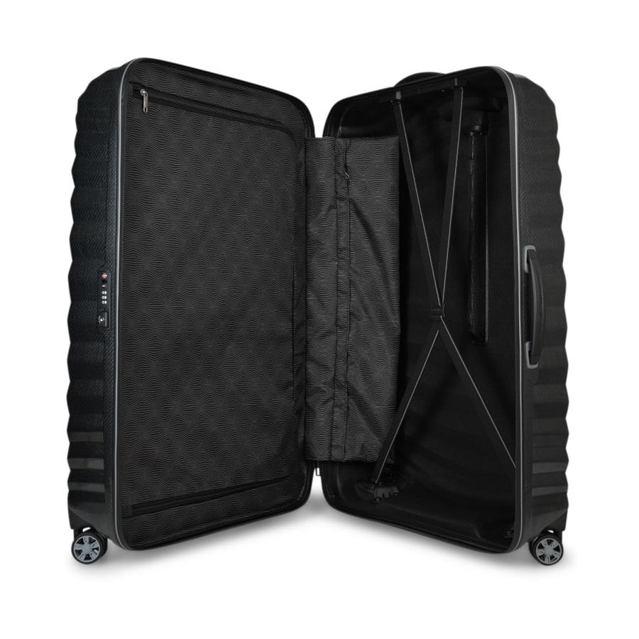 Samsonite Lite-Shock Sport 81cm CURV Checked Suitcase Black Black