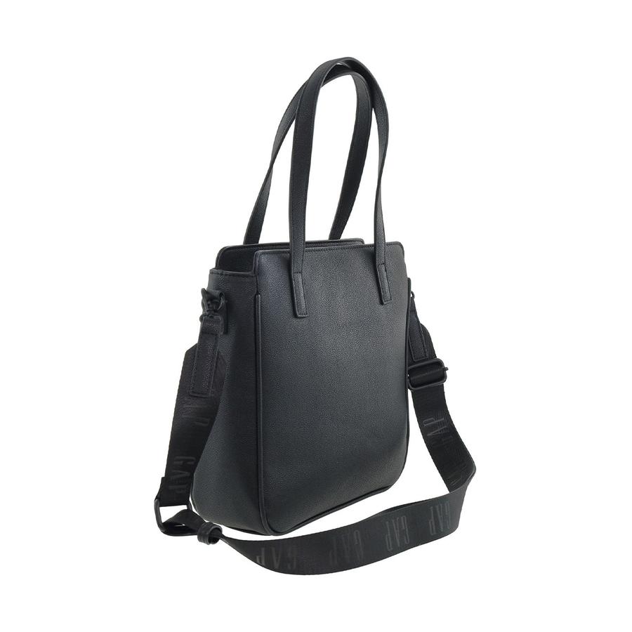 Gap Camilla Ladies Vegan Leather Mini Tote Crossbody Bag Black Black