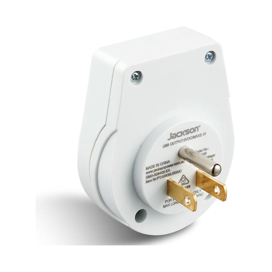 Jackson Outbound Slim Travel Adapter - USA White White