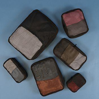 Explorer Packing Cubes six pack flat lay