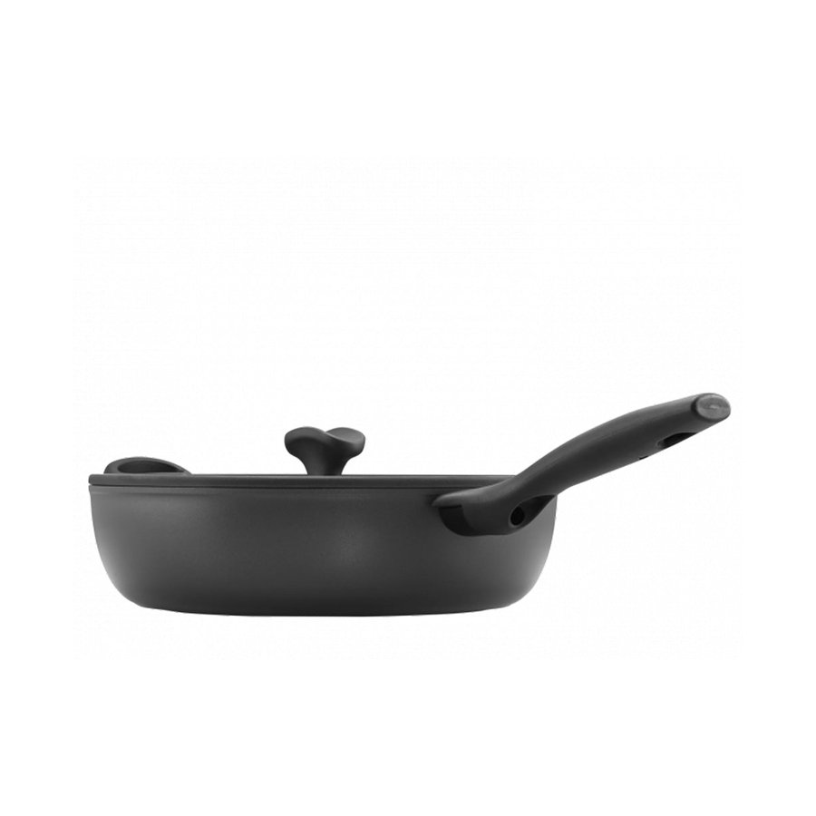 Essteele Per Domani 28cm Deep Covered Skillet Black Black