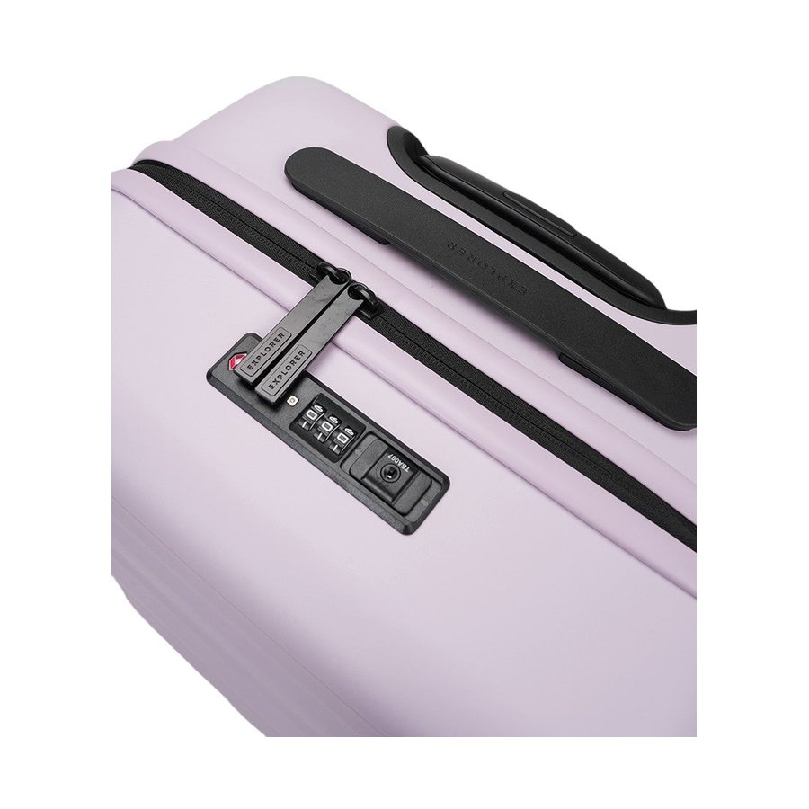Explorer Luna-Air 55cm Front Access Hardside Carry-On Suitcase Lilac Lilac