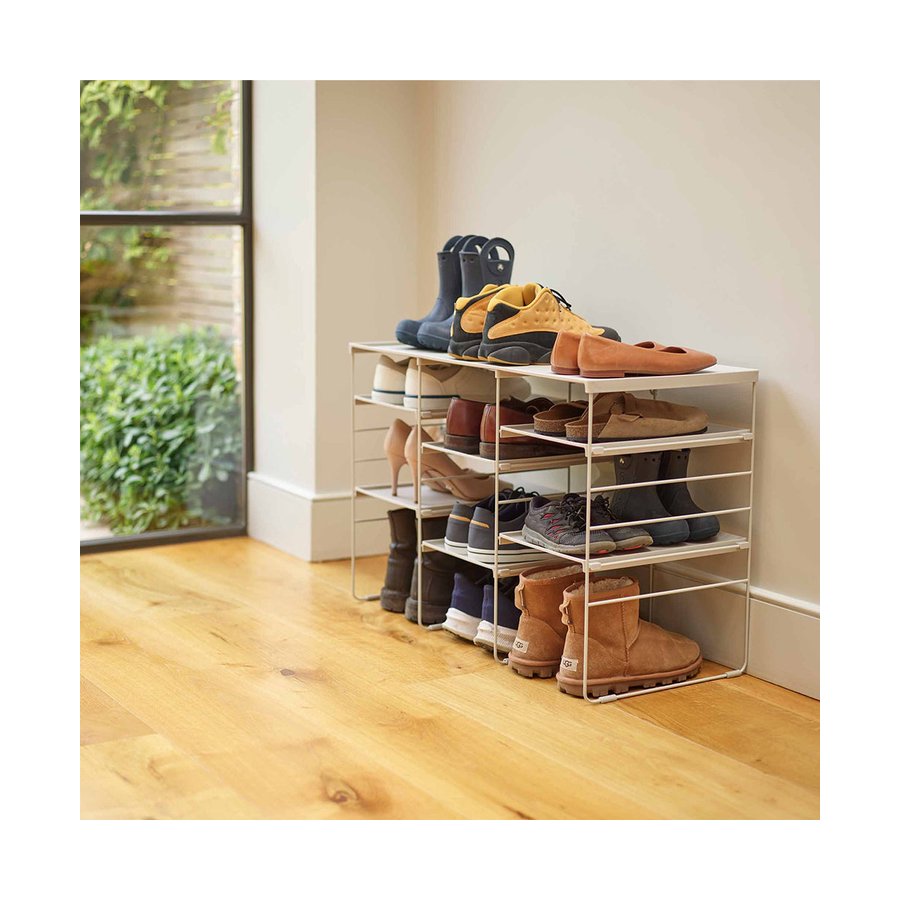 Joseph Joseph Level Plus Large Adjustable Shoe Rack Ecru Ecru