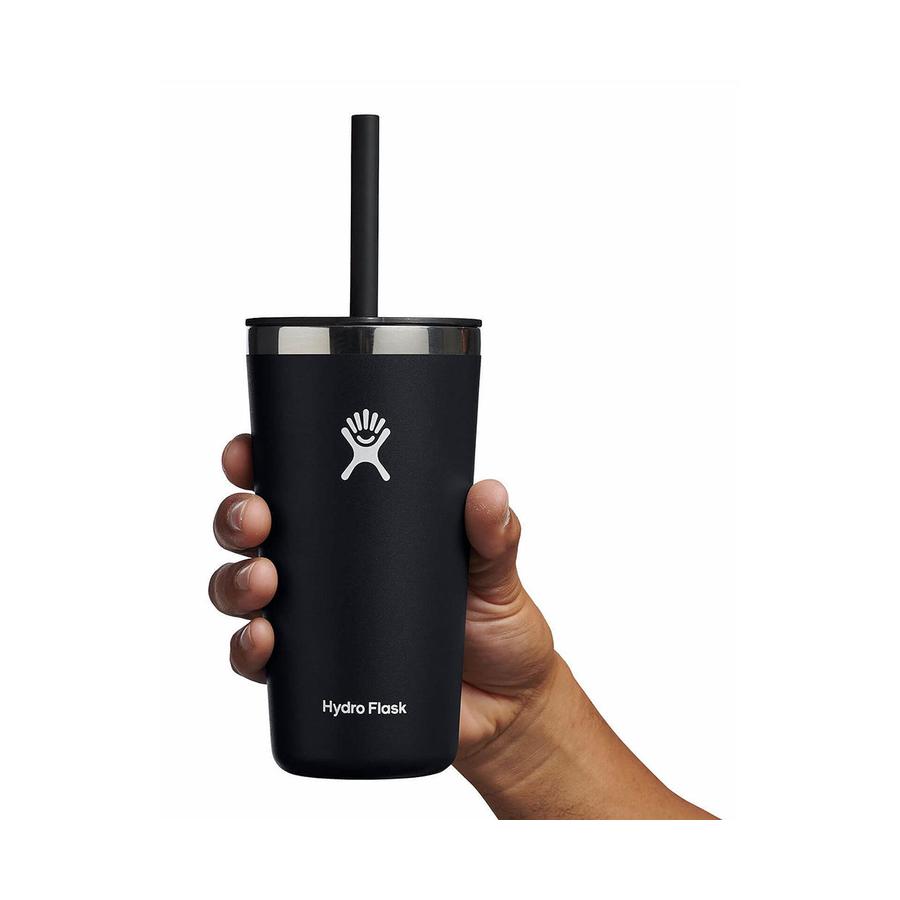 Hydro Flask 20oz (591mL) All Around Tumbler w/ Straw Lid Black Black