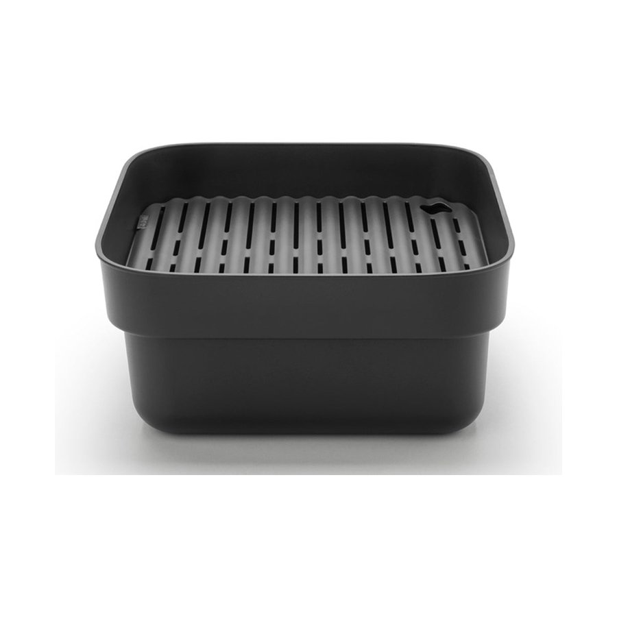 Brabantia Washing Up Bowl with Drying Tray Dark Grey Dark Grey