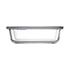 ClickClack Cook+ Rectangle 1.0L Heatproof Glass Container Grey