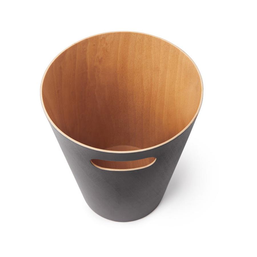 Umbra Woodrow Trash Can (7.5L) Charcoal Charcoal