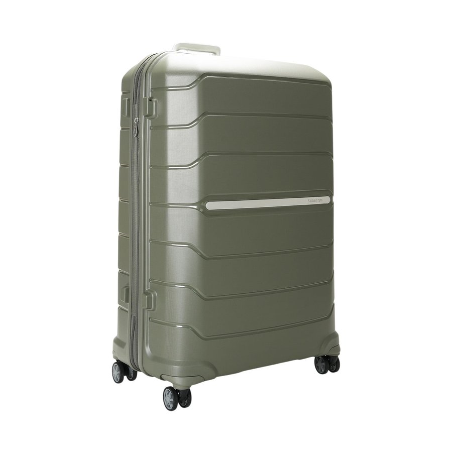 Samsonite Oc2lite 81cm Hardside Checked Suitcase Olive Green Olive Green