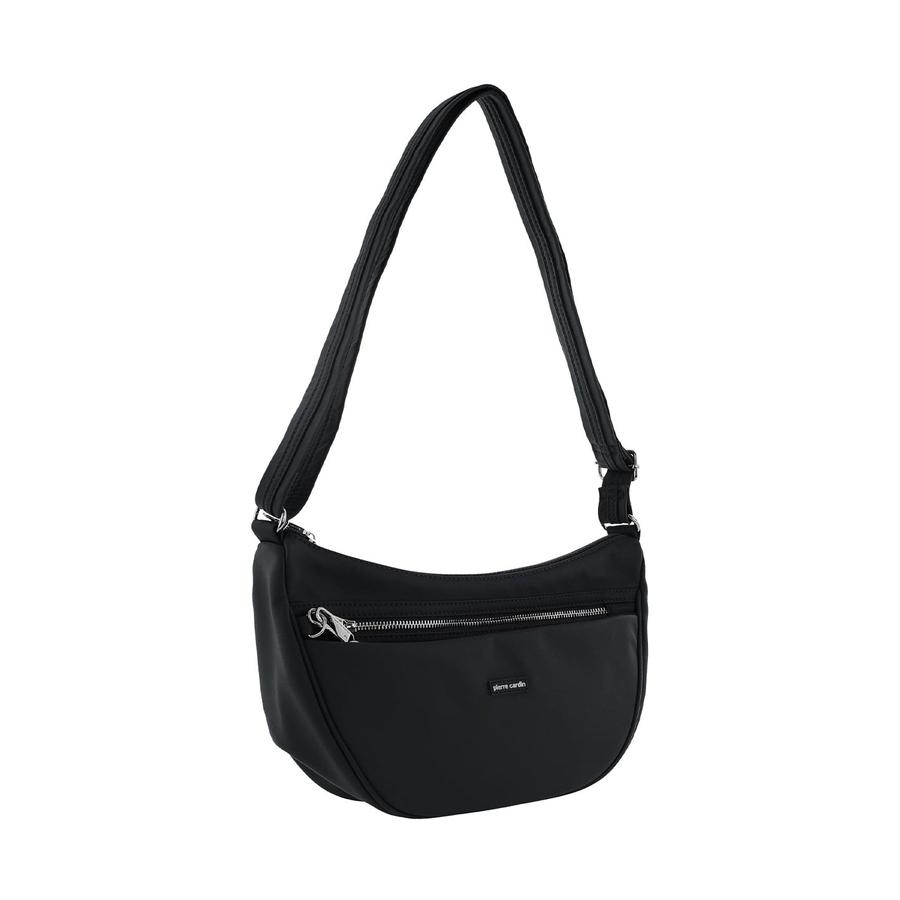 Pierre Cardin Karla Nylon Anti-Theft Crossbody Bag Black Black