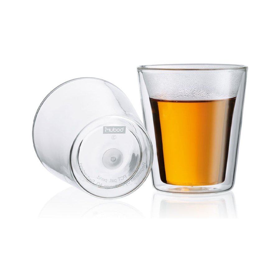 Bodum Canteen 200ml Double Wall Glasses (Set of 6) Transparent Transparent