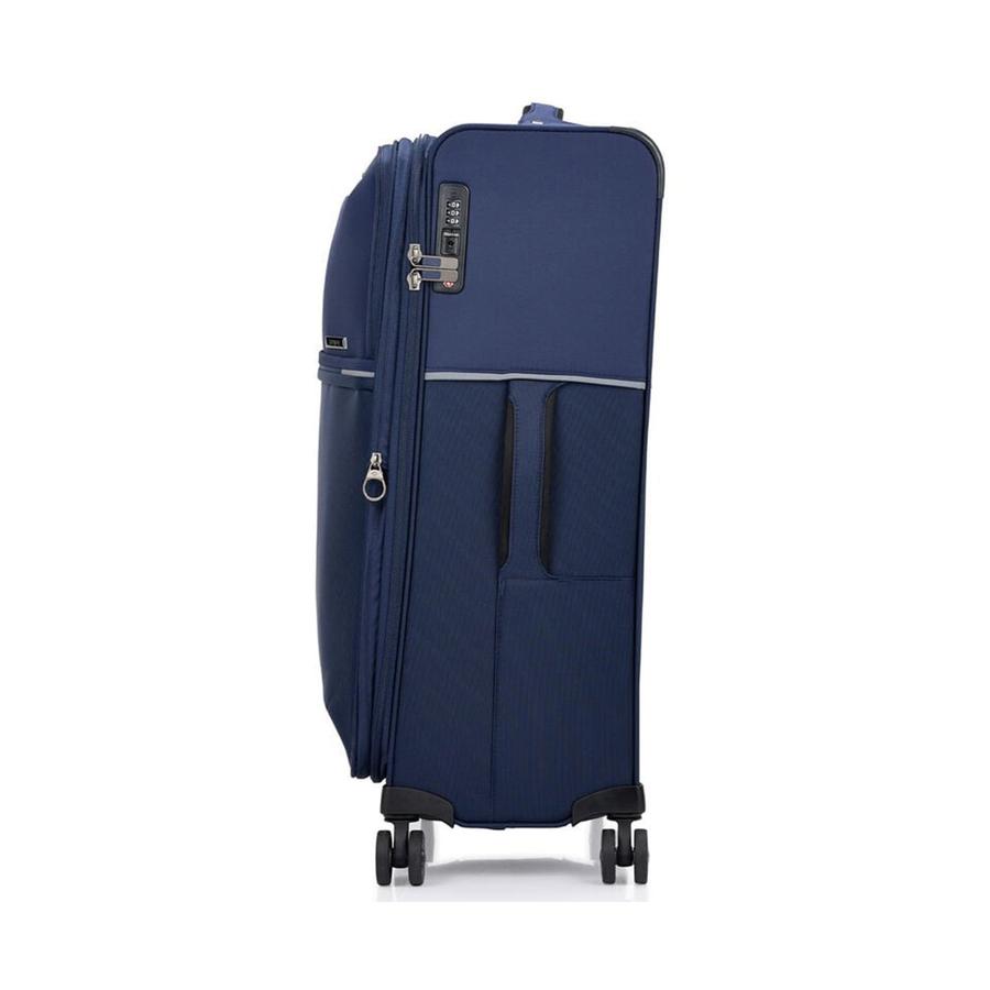Samsonite 73H 71cm Softside Checked Suitcase Navy Navy
