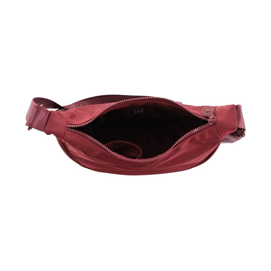 Gap Avaya Ladies Nylon Crescent Crossbody Bag Wine Wine