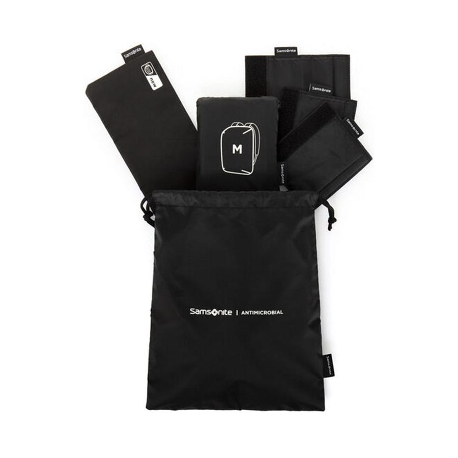 Samsonite Antimicrobial Drawstring Bag Travel Set Black Black