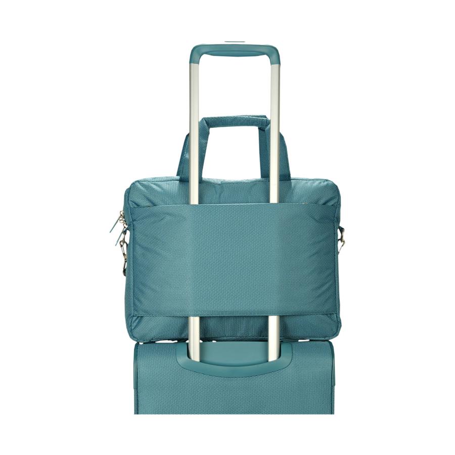 Caselite Ultra 69cm Softside Checked Suitcase & Laptop Bag Set Teal Teal