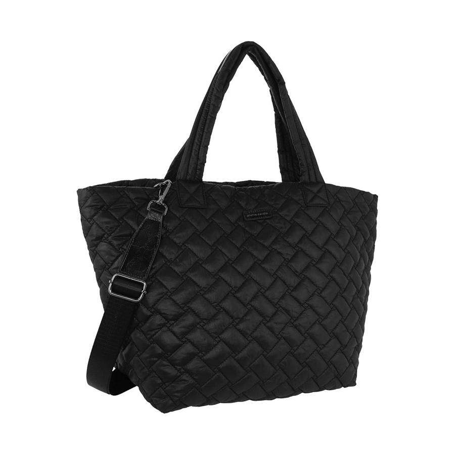 Pierre Cardin Misty Ladies Nylon Padded Tote Bag Black Black