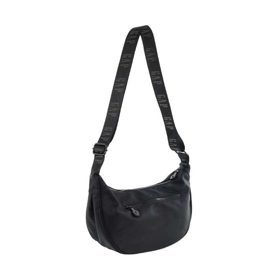 Gap Avaya Ladies Nylon Crescent Crossbody Bag Black Black