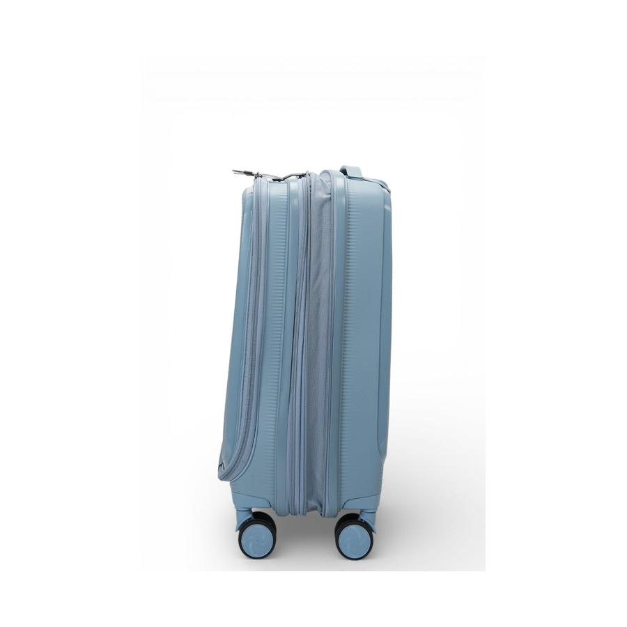 Caselite Venture 57cm Top Open Hardside Carry-On Suitcase Grey Blue Grey Blue