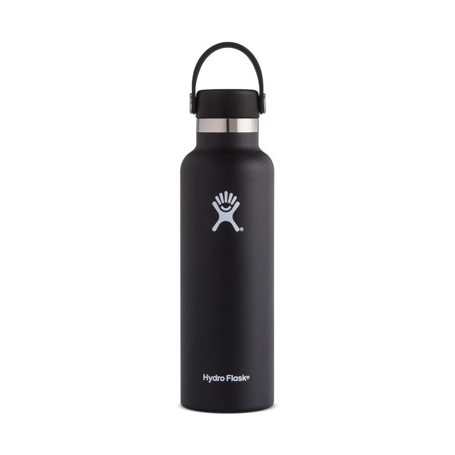 Hydro Flask 21oz (621ml) Standard Mouth Drink Bottle Black Black