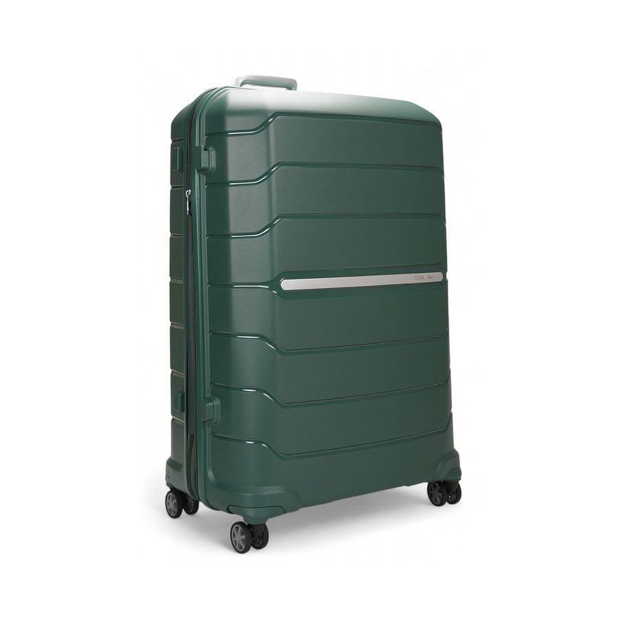 Samsonite Oc2lite 81cm Hardside Checked Suitcase Hunter Green Hunter Green